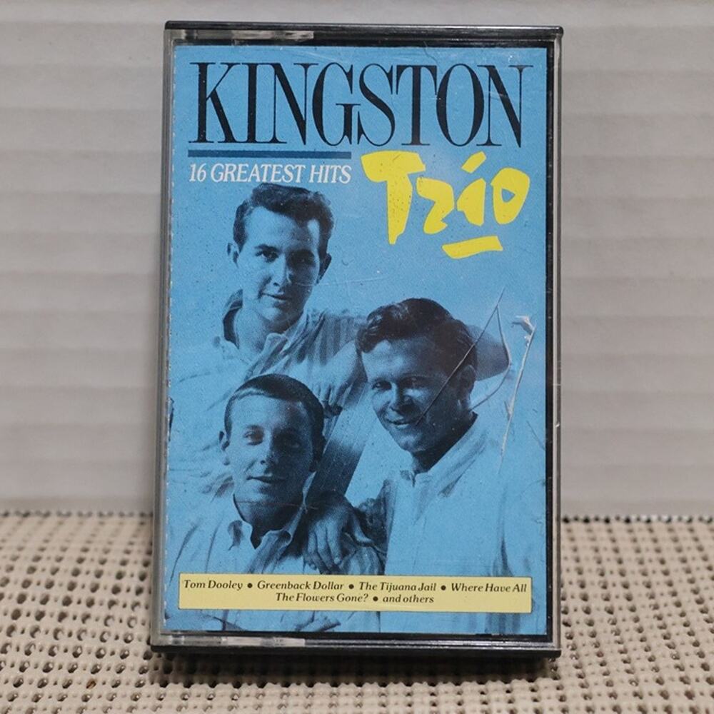 Kingston Trio 16 Greatest Hits Cassette 1987 Black Tulip Folk Pop